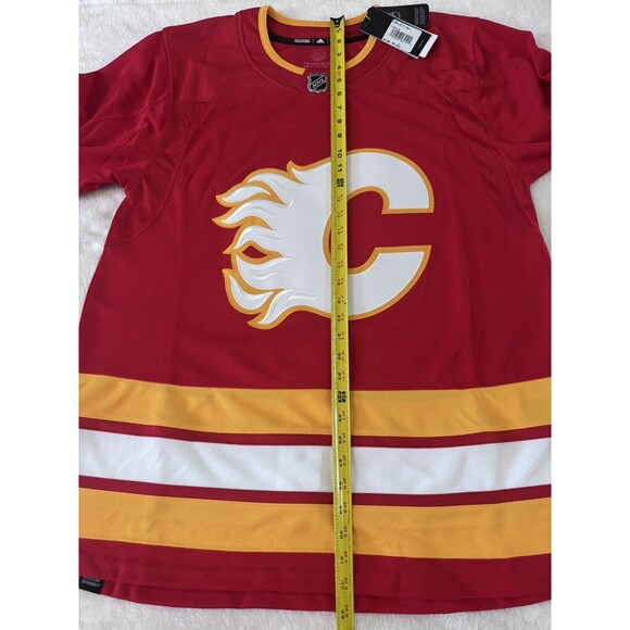 Calgary Flames MIC Adidas Primegreen Size 54 Home Red Sewn Jersey NWT - Picture 8 of 10